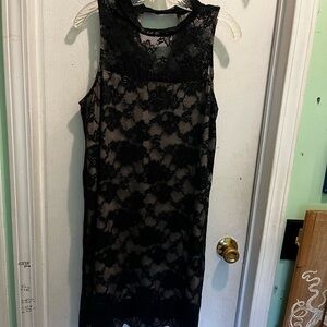 Love fire Elegant Black Lace Dress